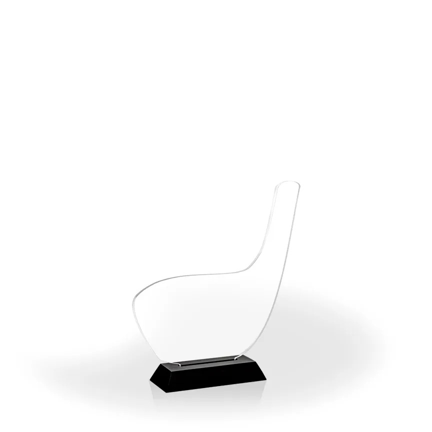 Golf Club Award with Black Wood Base, Small - UV Print view 2
