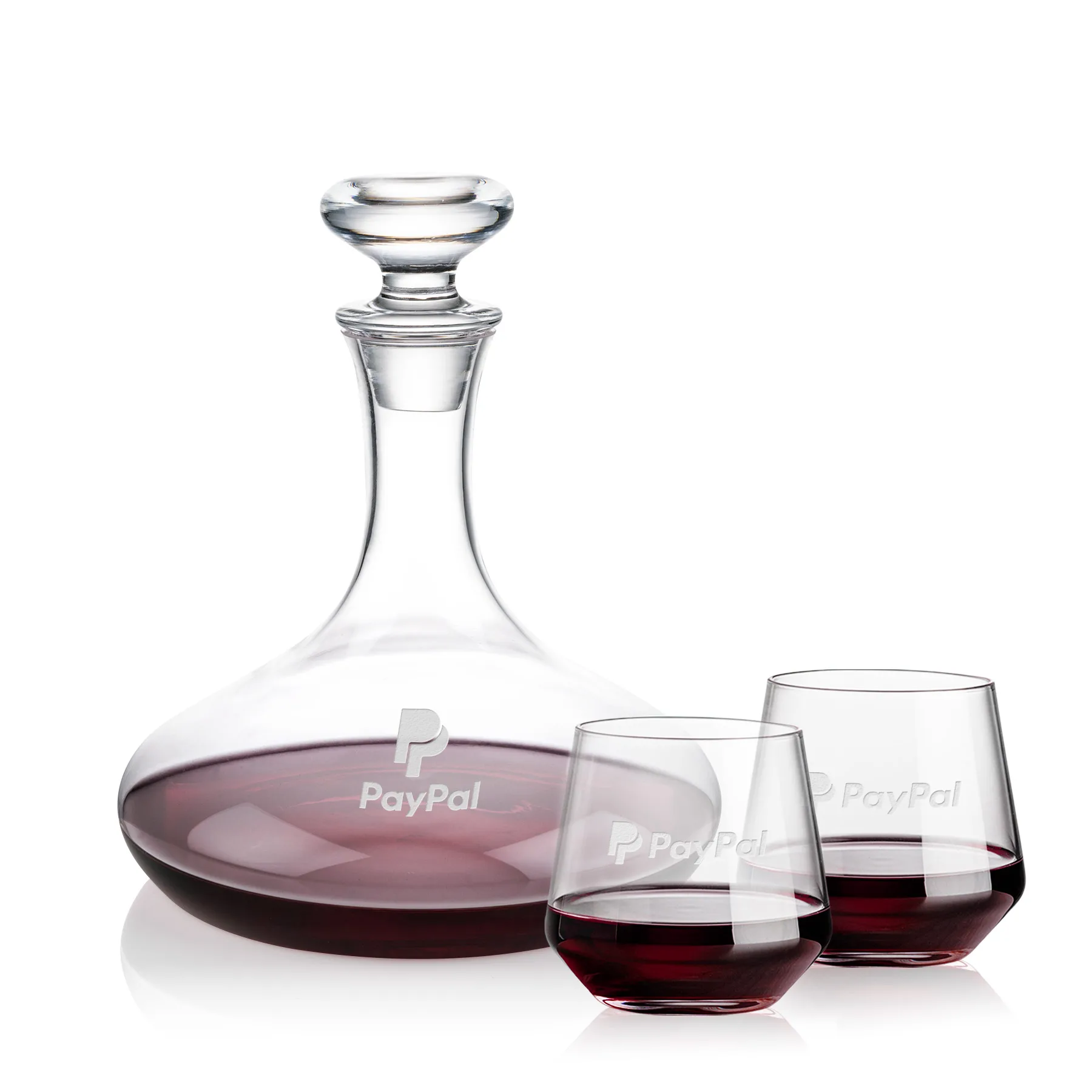 Decanter & 2 Stemless
