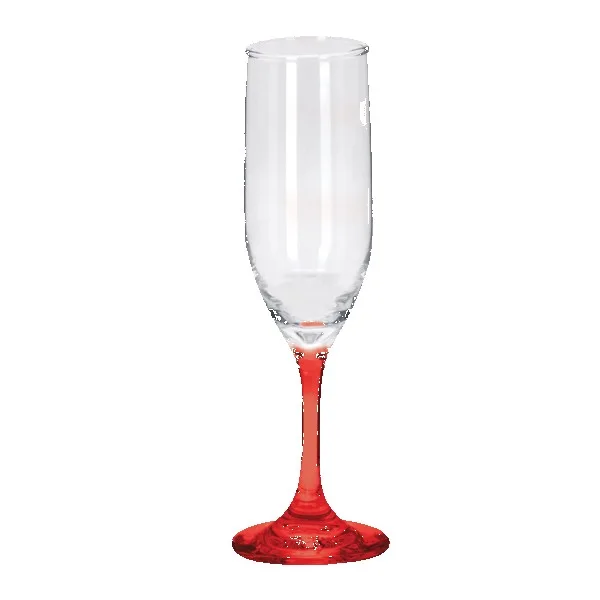 Toast 6.25 oz Premiere Champagne Flute with Color Bottom view 2