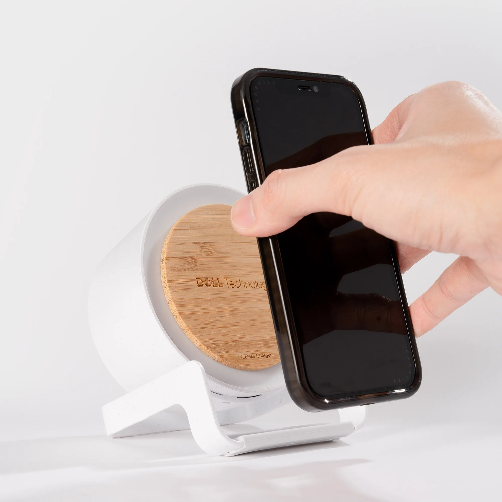 WheatStraw Eco Spotlight Bluetooth Speaker and Qi Phone Stand view 2