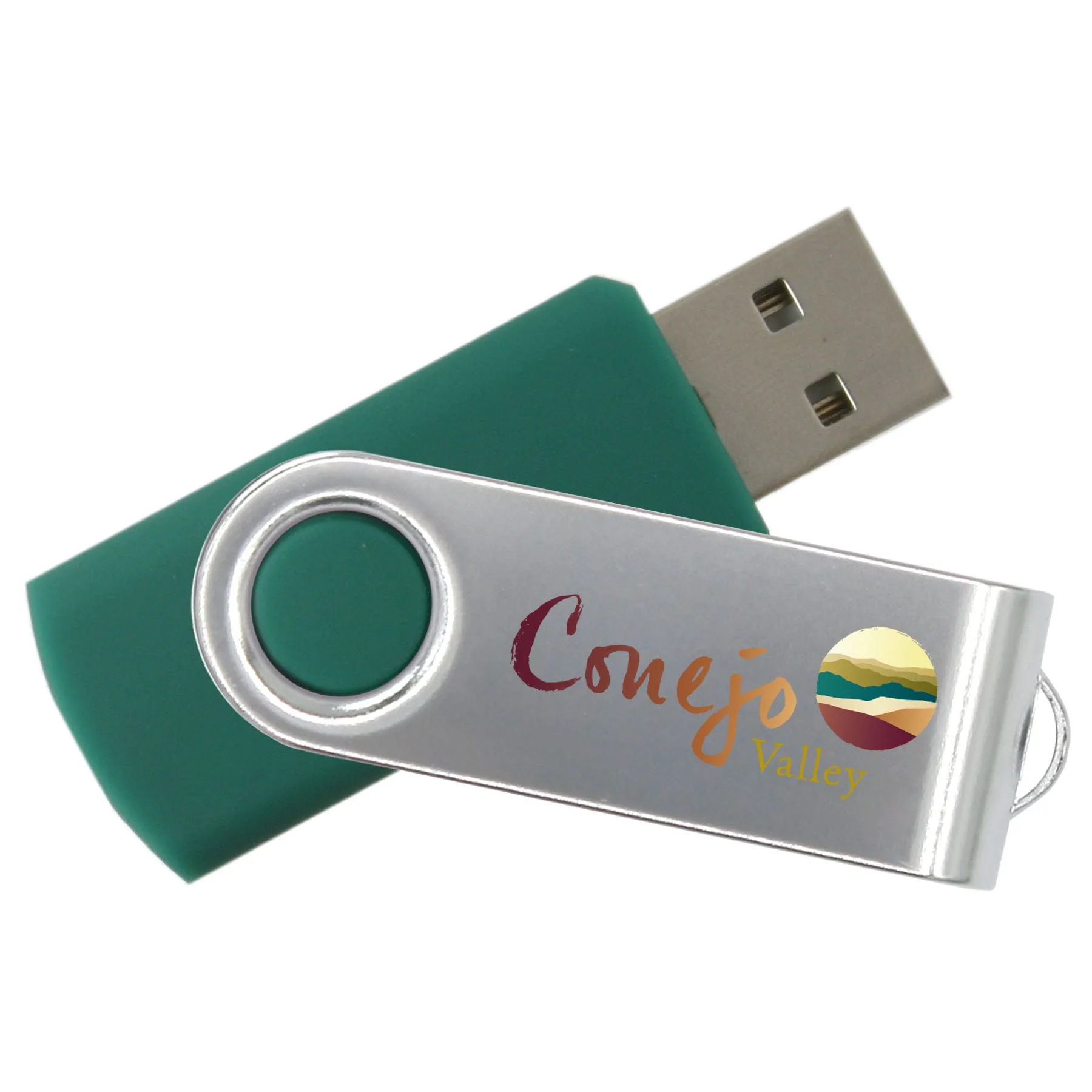 iClick® Silver Swivel USB Flash Drive 16GB view 2