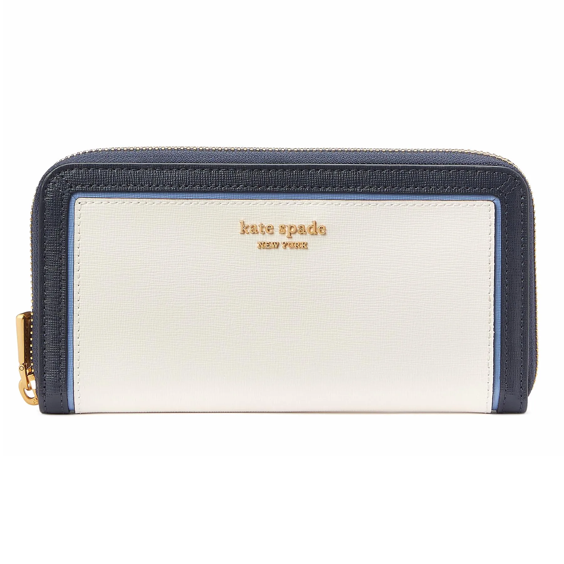kate spade new york Morgan Colorblocked Zip Around Continental Wallet - Cream Multi