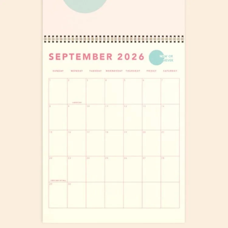 Calendar - Jumbo - Vertical - Text Weight With Color Guts view 7