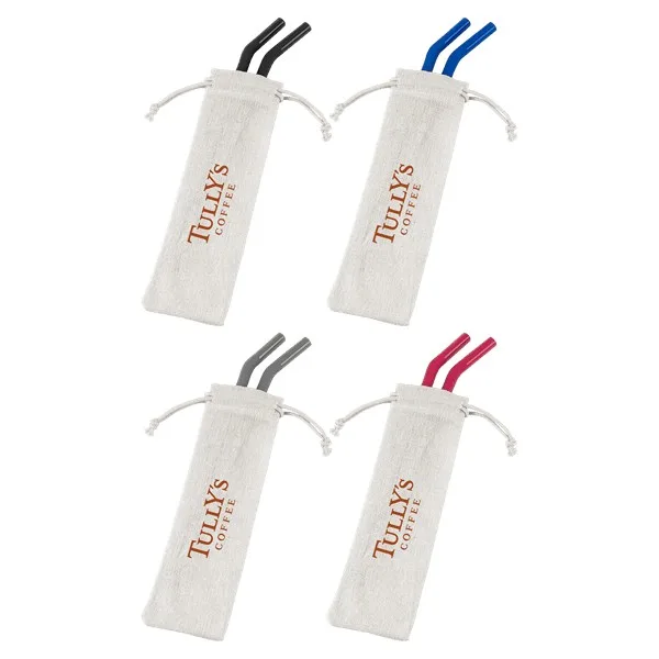 Reusable Stainless Steel Two Straw Set view 5