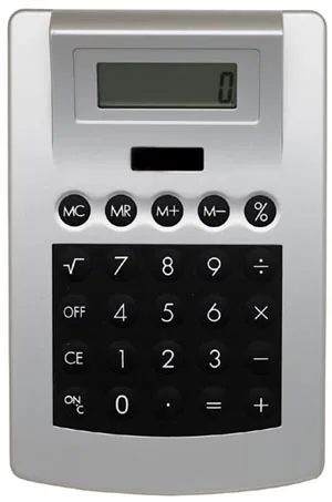 Rubber-Touch Desk Top Calculator