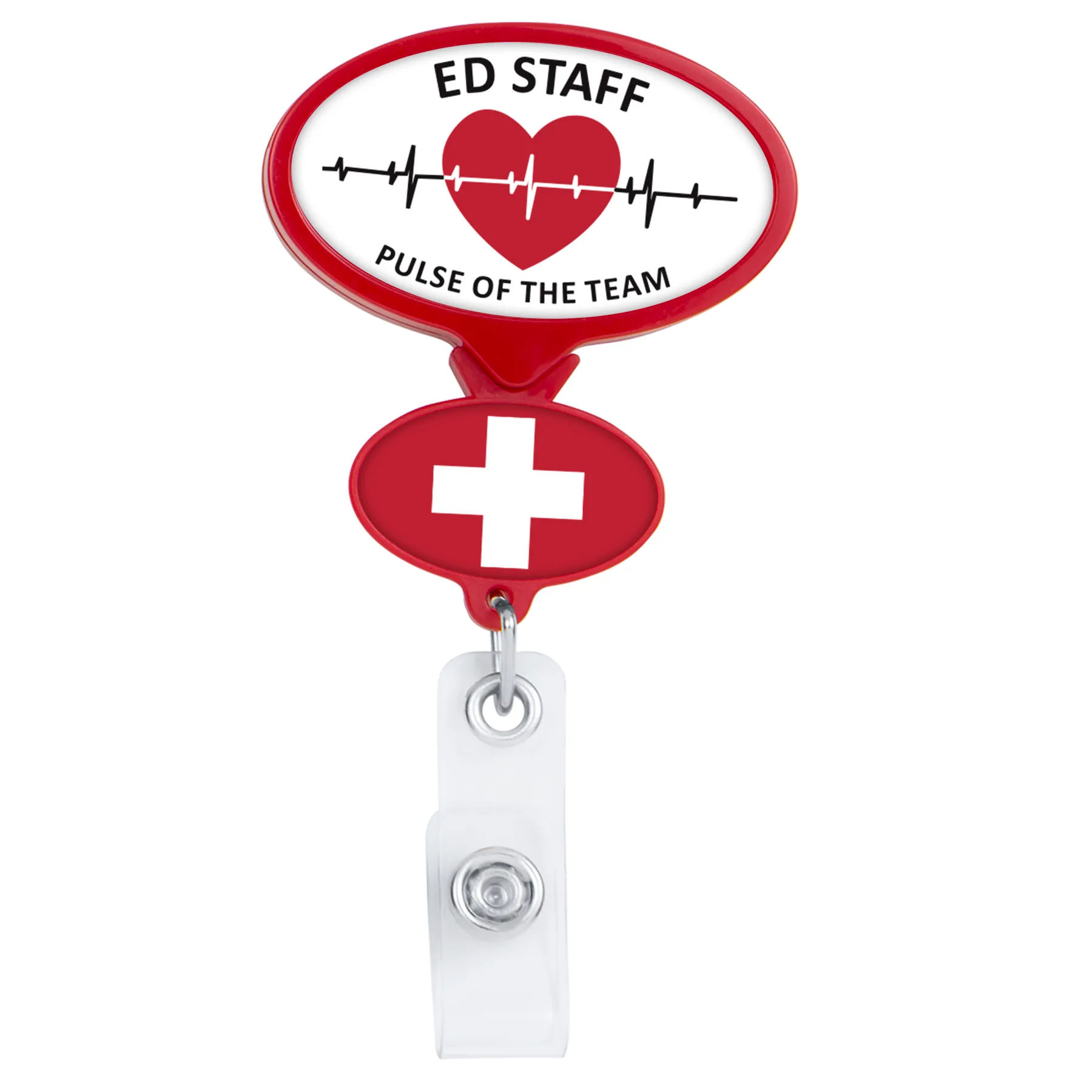 Double Up Oval Retractable Badge Reel view 7
