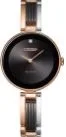 Citizen® Ladies' Axiom Tri-Color Eco-Drive® Black & Pink Gold-Tone Watch