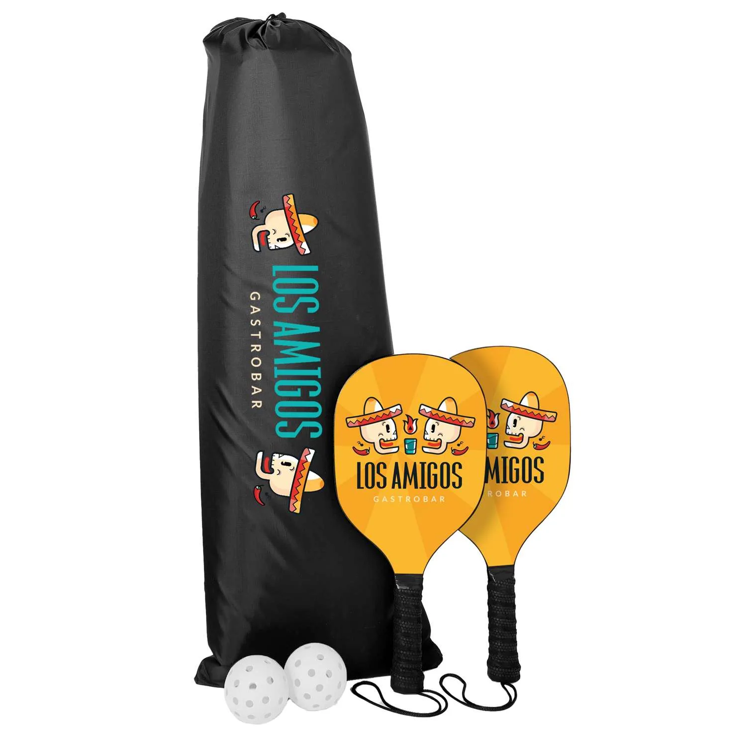 Pickleball Set Plus with Net, Double-Sided Paddles view 5