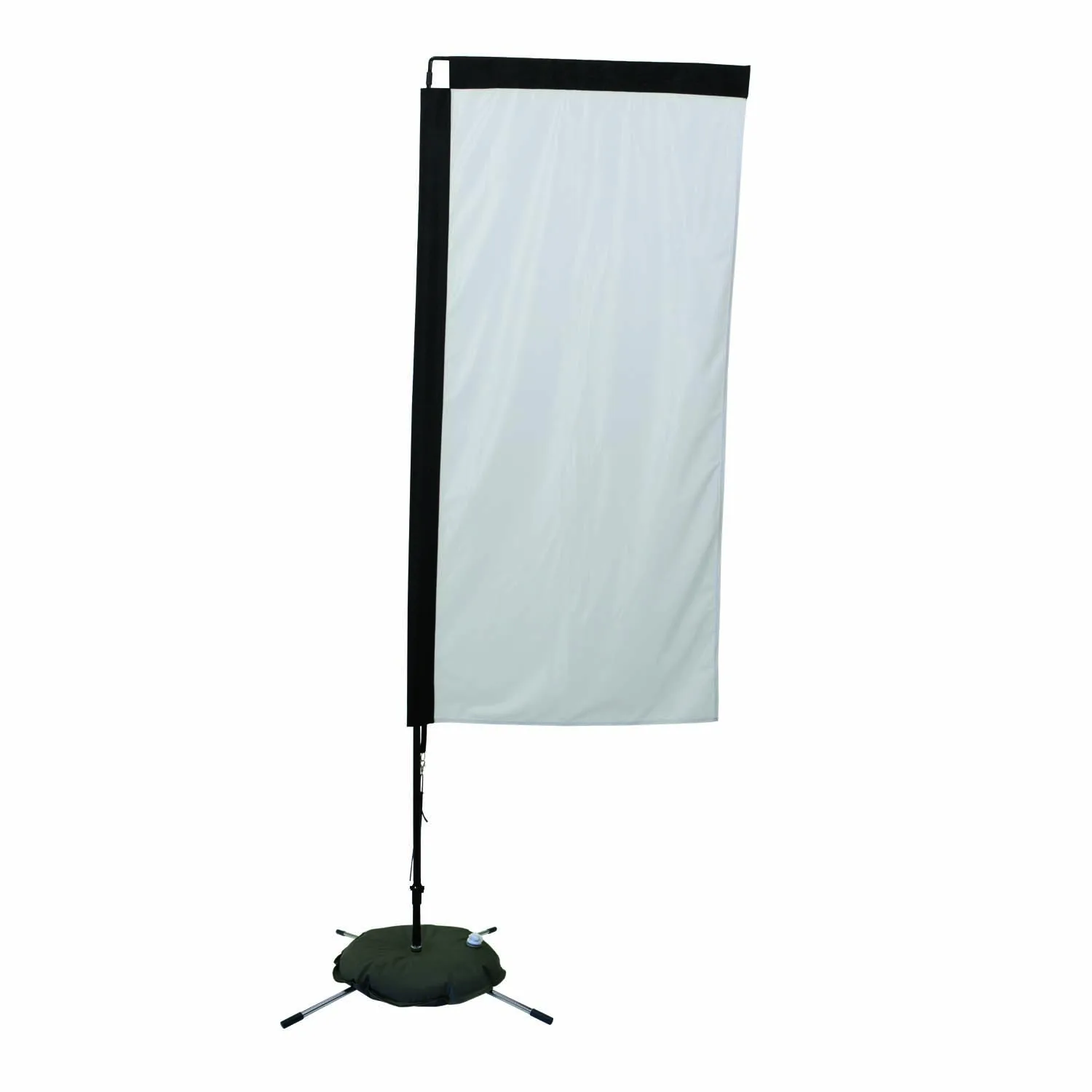 7' Premium Rectangle Sail Sign Flag, 1-Sided, Scissor Base view 2