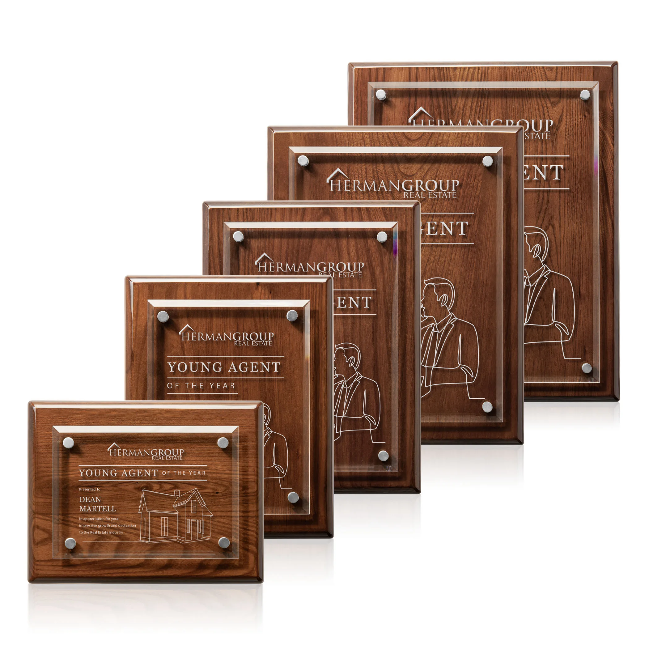 Deep Etch, Walnut / Silver