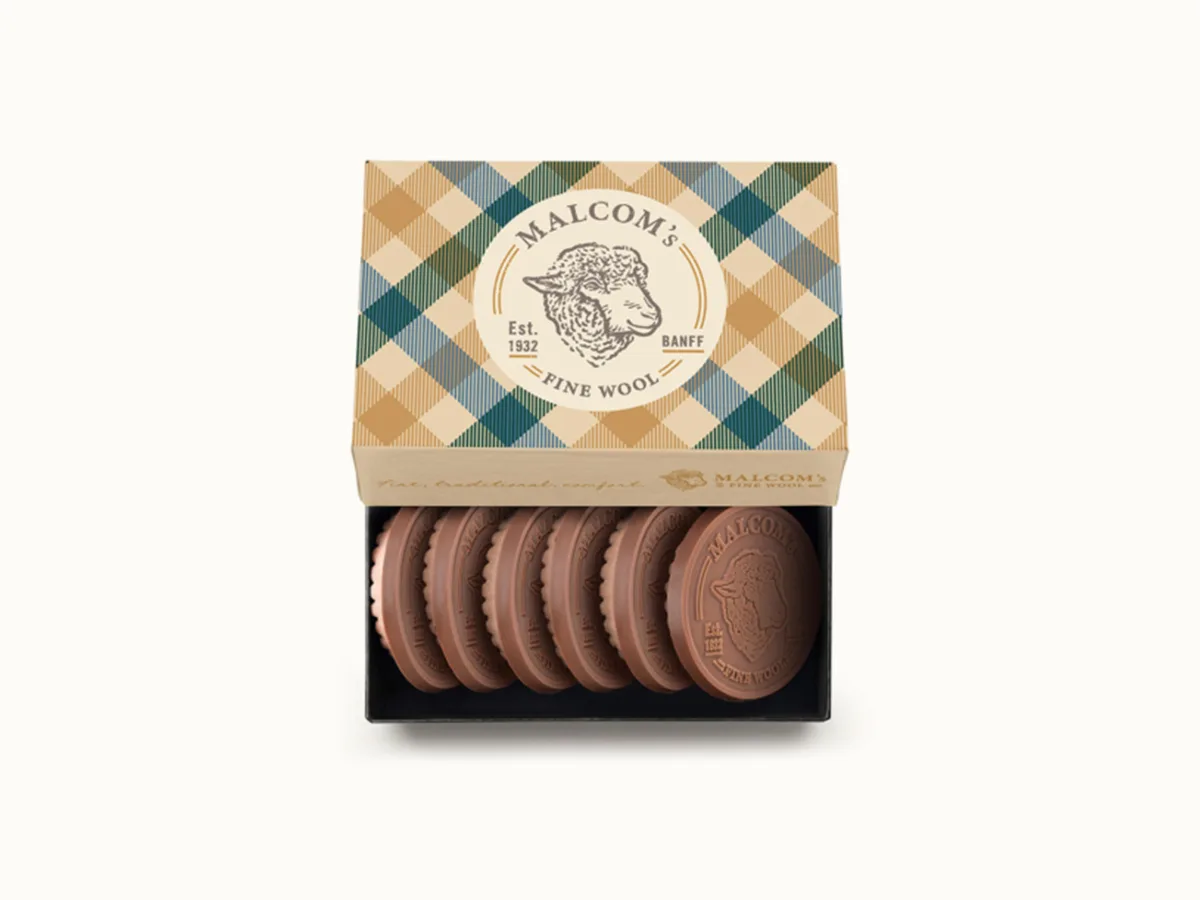 Decadent 6-Piece Chocolate Shortbread Cookie Gift Set with Luxury Custom Packaging view 2