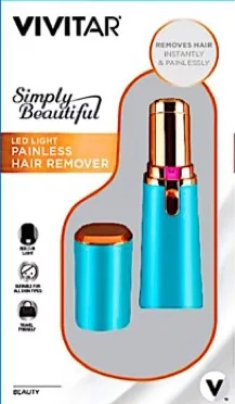 Health, Beauty & Fitness Vivitar Led Light Painless Hair Remover - Blue