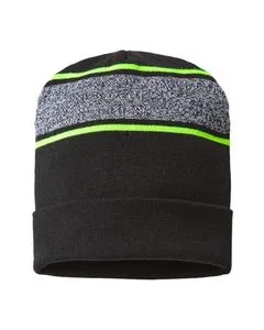 Cap America® USA-Made Variegated Striped Cuffed Beanie