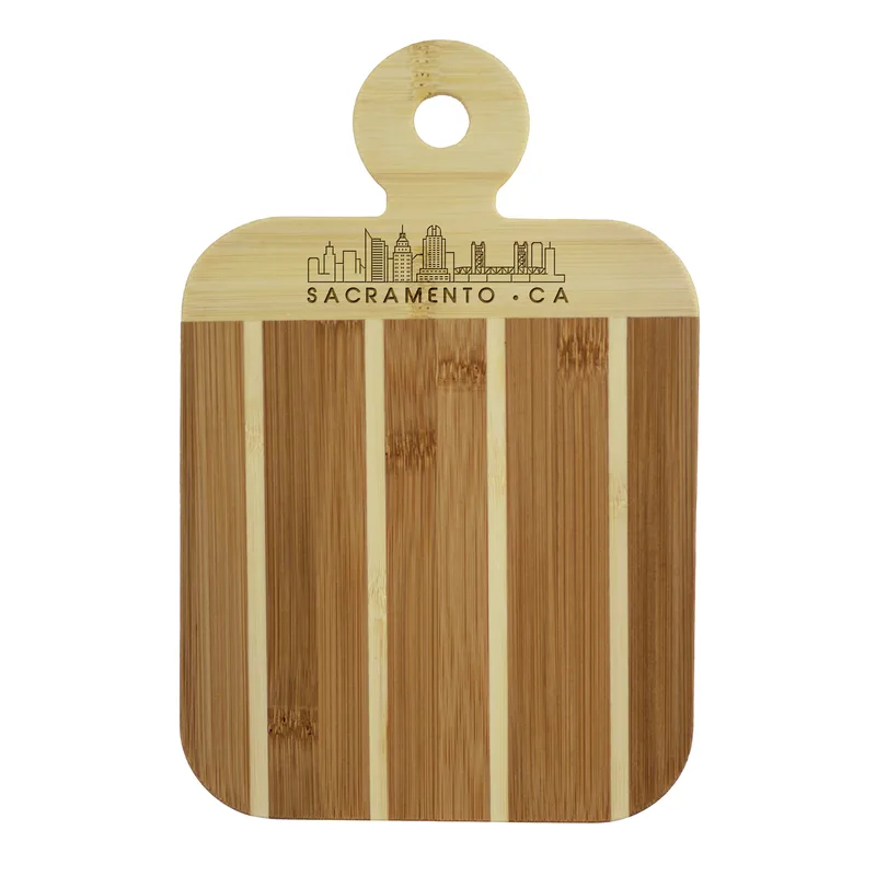 Striped Paddle Sacramento City Skyline Board