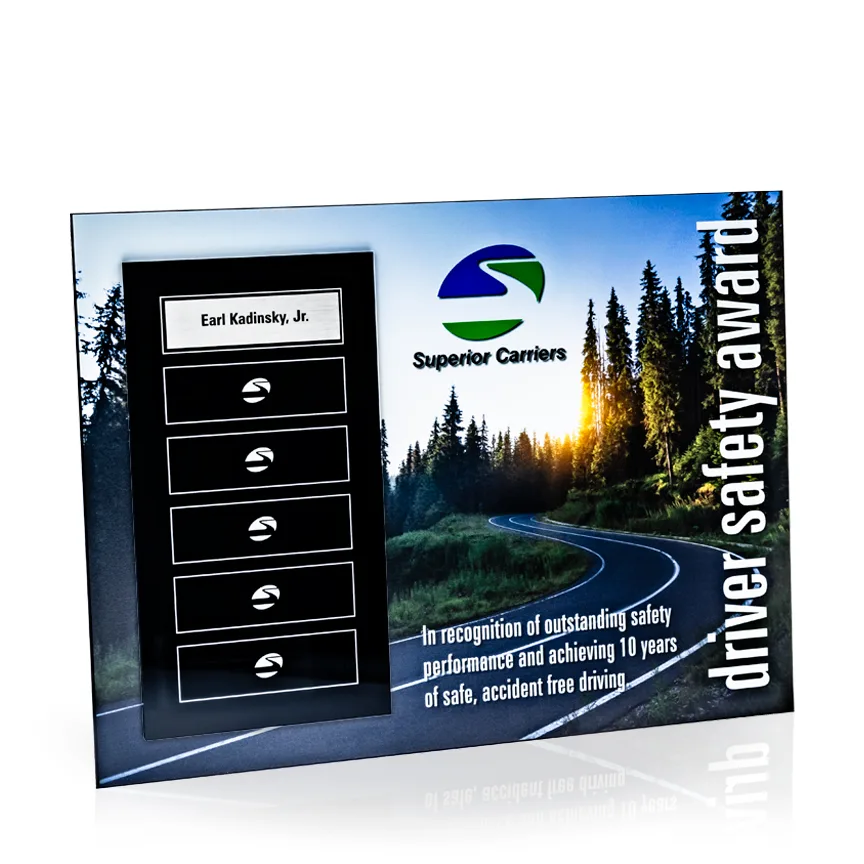 Radiant Perpetual Award Plaque - 9x12, Horizontal