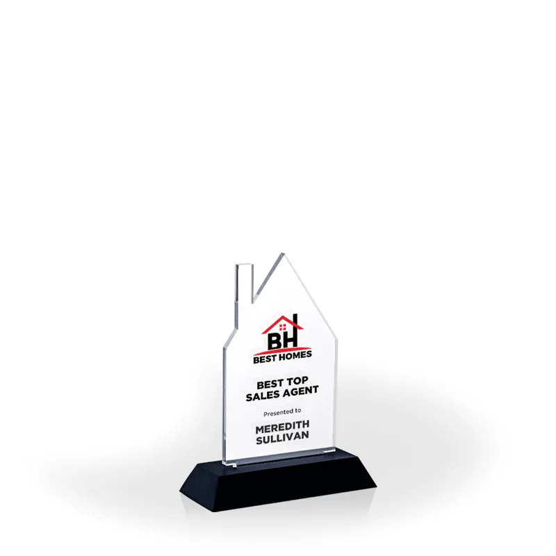 Homestead Award with Black Wood Base, Small - UV Print