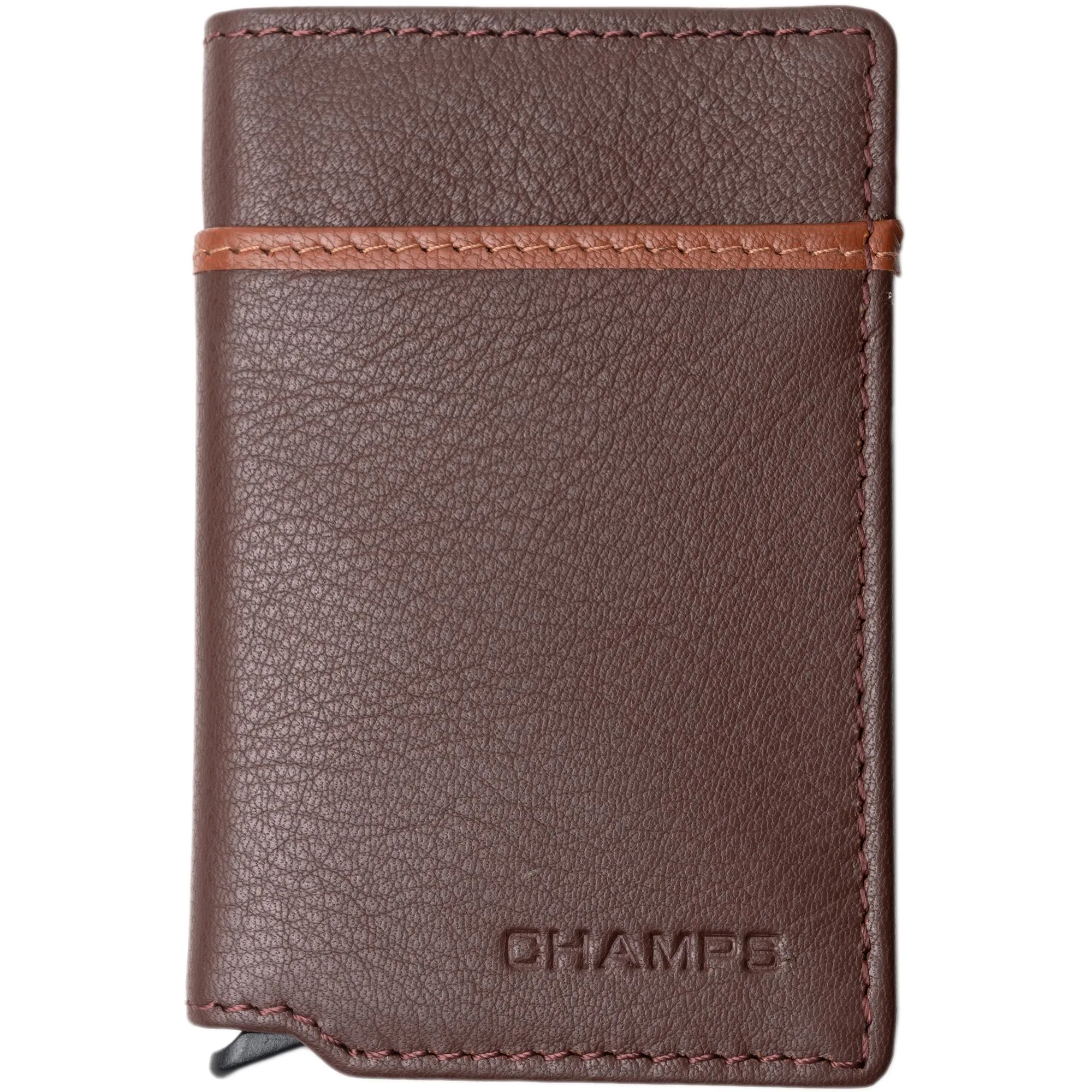 Champs Luggage Brown Secure Wallet Case Size 2.75"X4"X0.5"