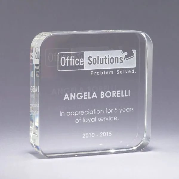 App Optic Crystal Paperweight view 2