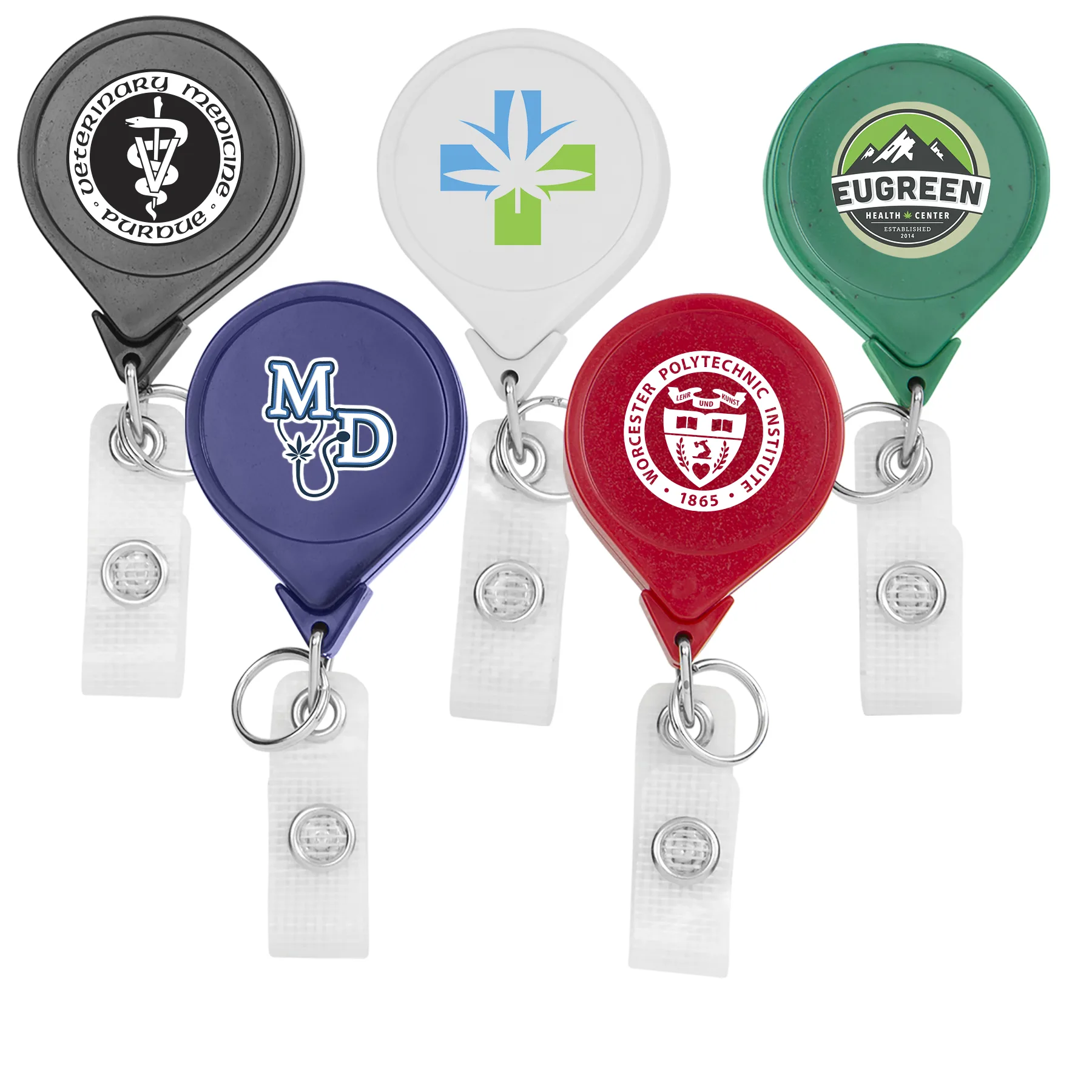 Hemp Jumbo Round Retractable Badge Reel