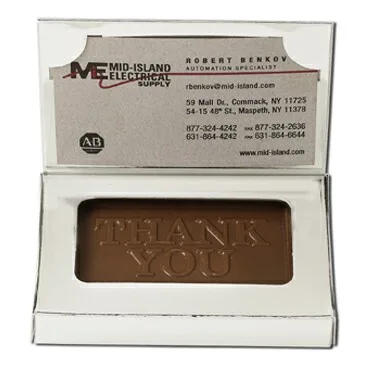 Custom Molded Chocolate Covered Cookie in Business Card Box