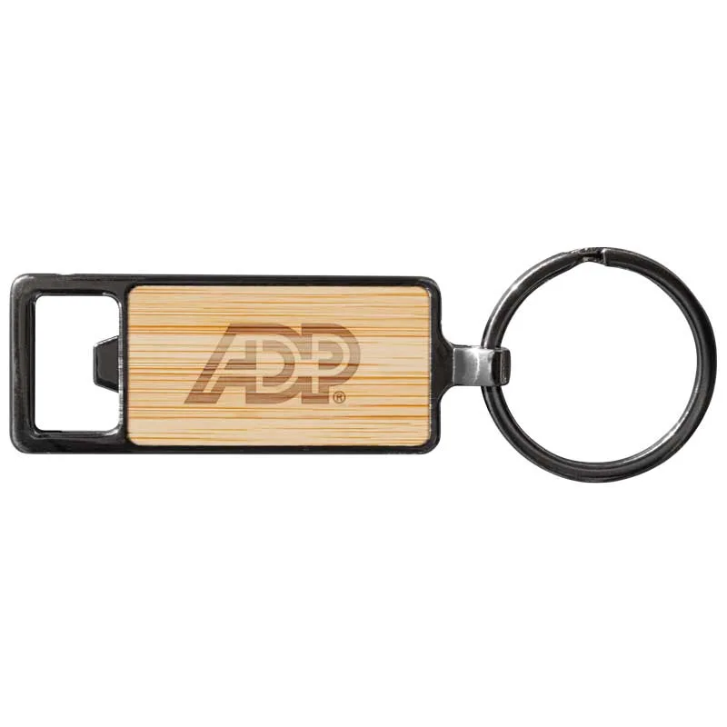 Bamboo Key Chain Bottle Opener