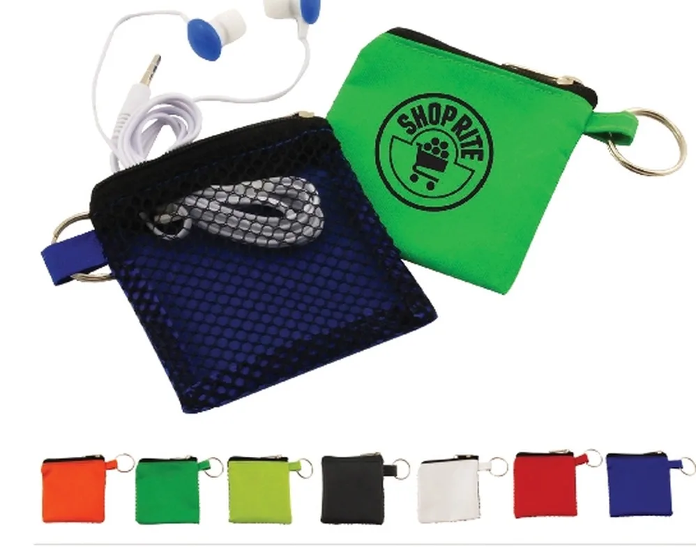 Keychain Pouch w/Earbuds