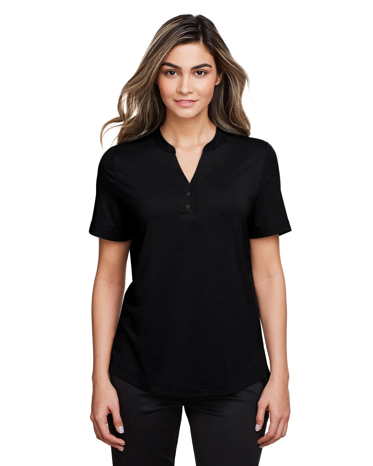 NORTH END Ladies' JAQ Snap-Up Stretch Performance Polo