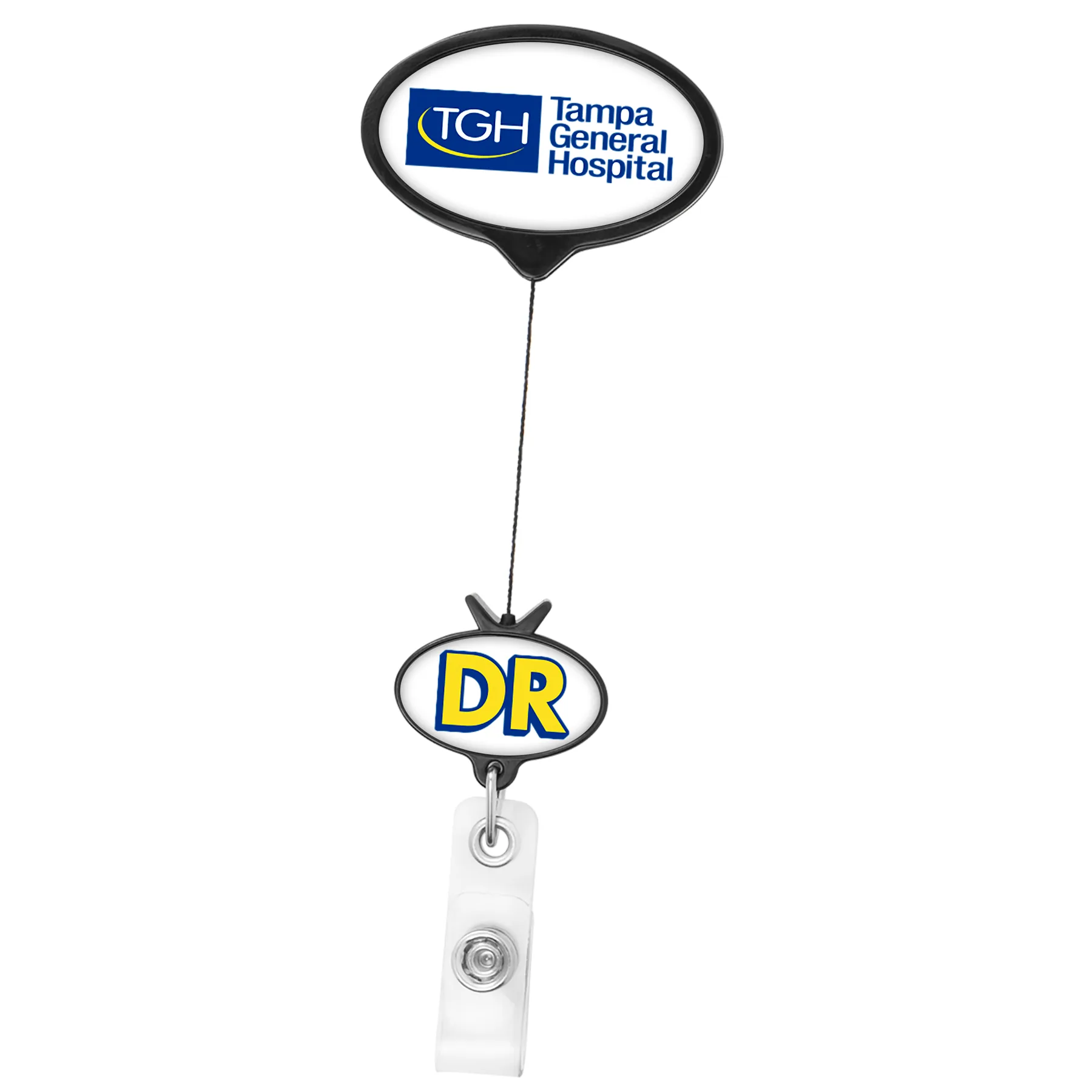 Double Up Oval Retractable Badge Reel view 5