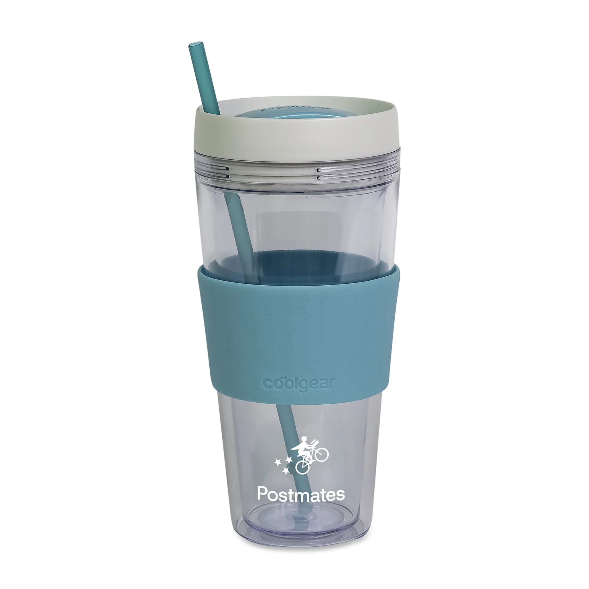 Cool Gear® Callisto Chiller Clear Straw Bottle - 24 Oz. - Teal
