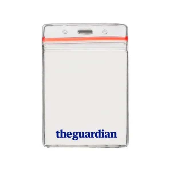 3 5/8" x 4 5/18" Printed Vertical Vinyl Pouch with Zipper view 2