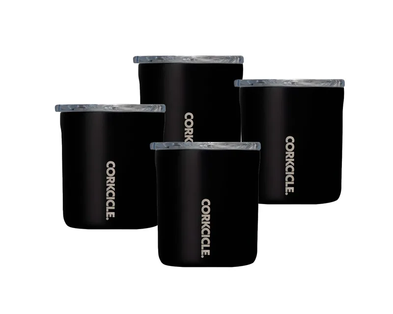 Corkcicle 12Oz Buzz Cup - Matte Black, 4 Pack
