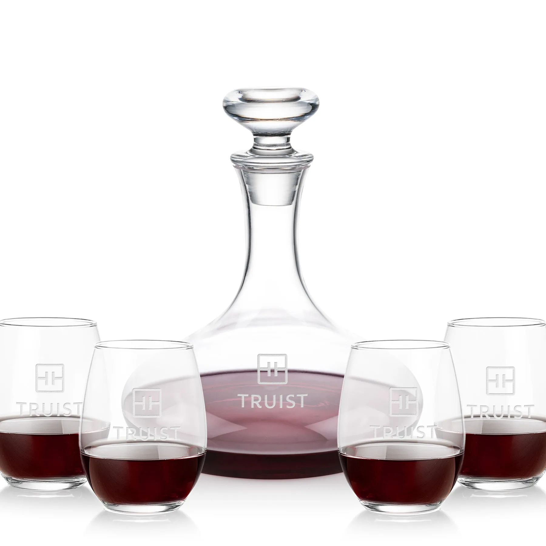 Decanter & 4 Stemless