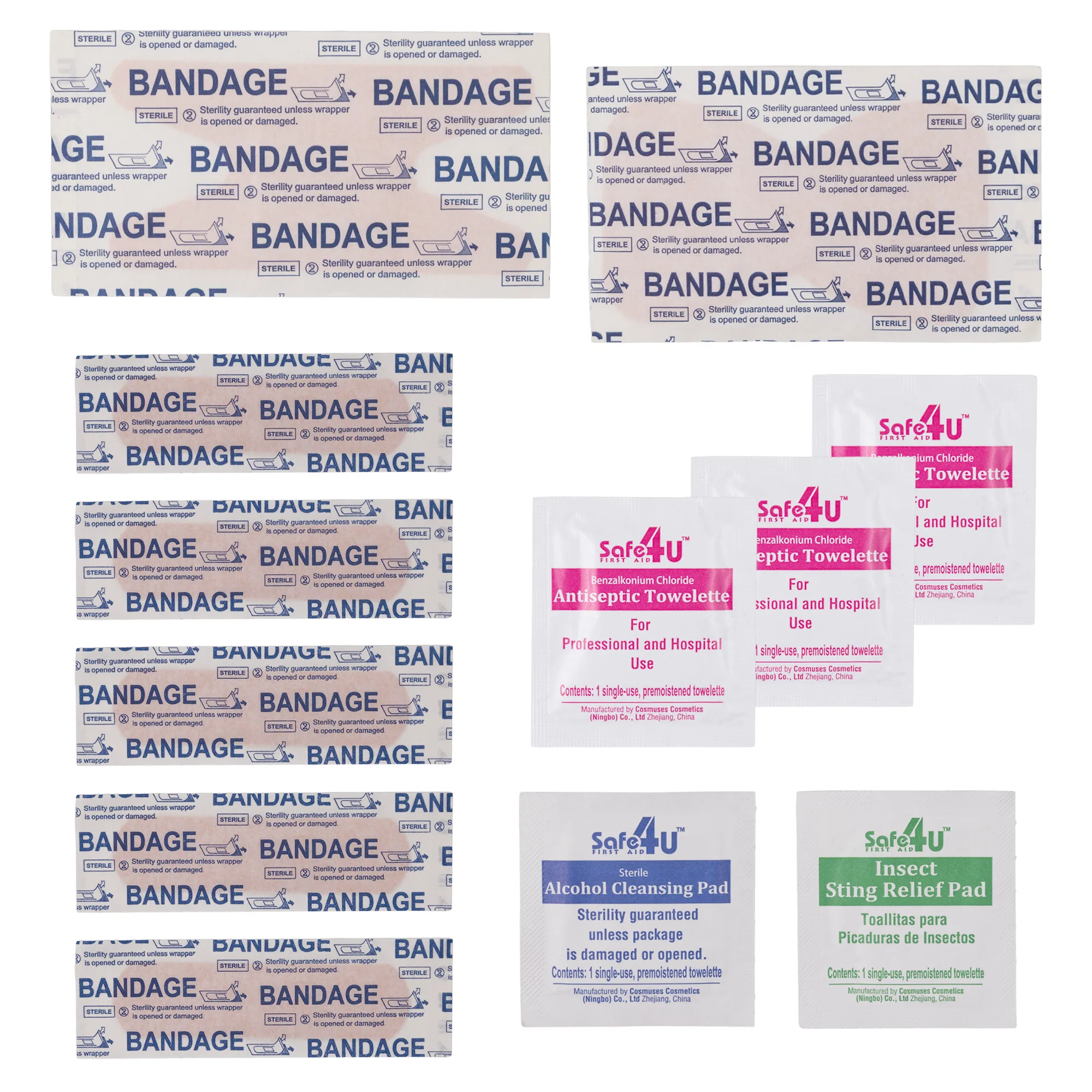 14pc First Aid Kit in Soft Zipper Pouch with Carabiner view 7