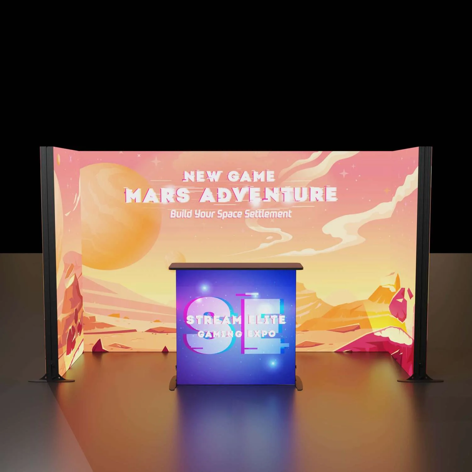 6.5'H Astra Modular Booth Kit 1 view 2