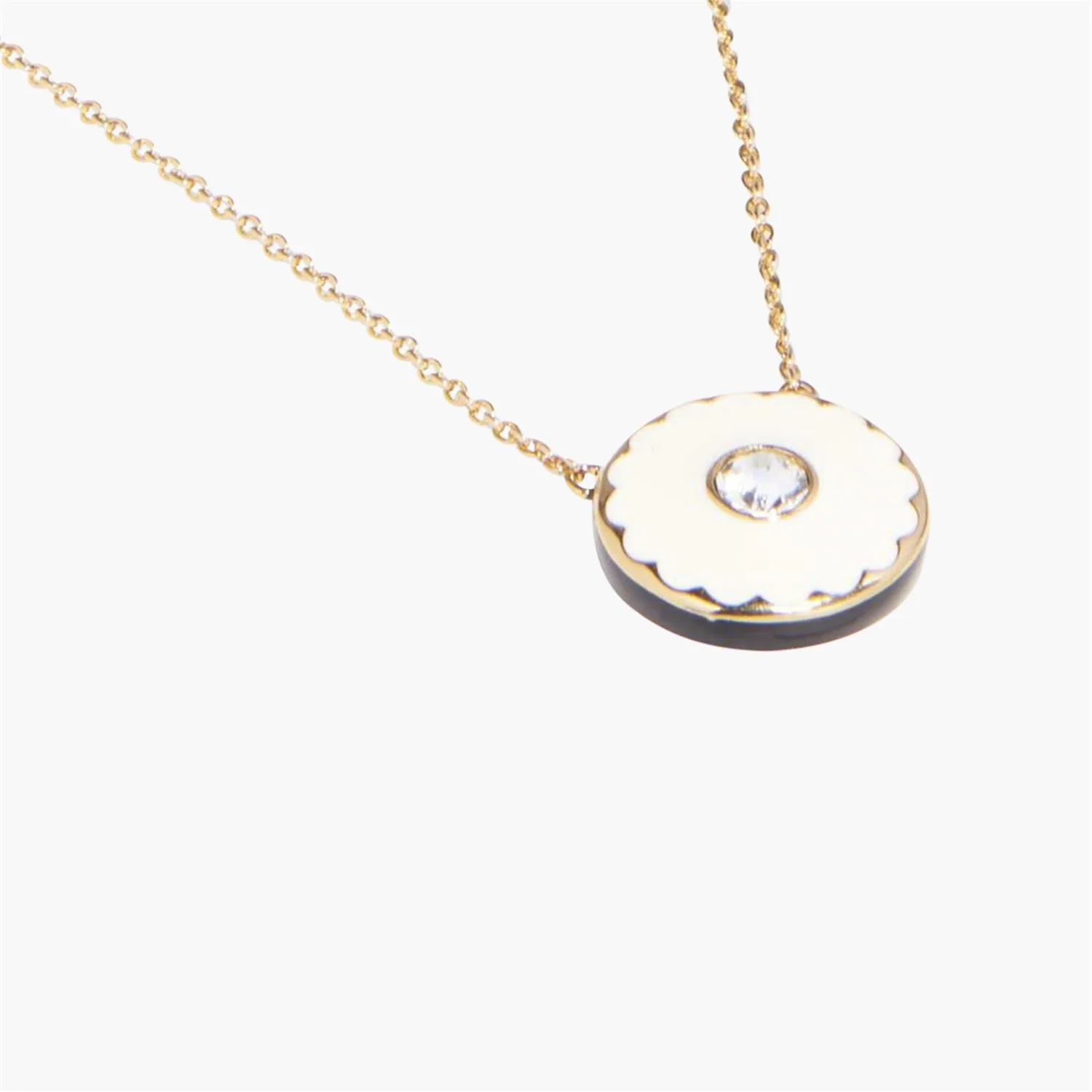 Marc Jacobs The Medallion Pendant - Cream White/Gold