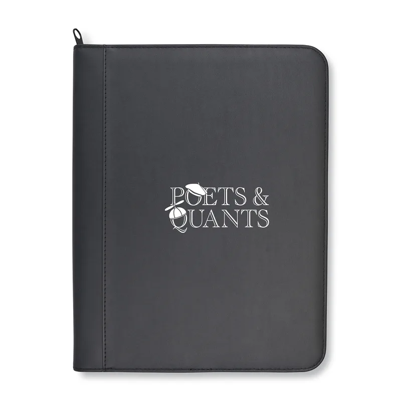Morgan Executive Zippered Padfolio - Black