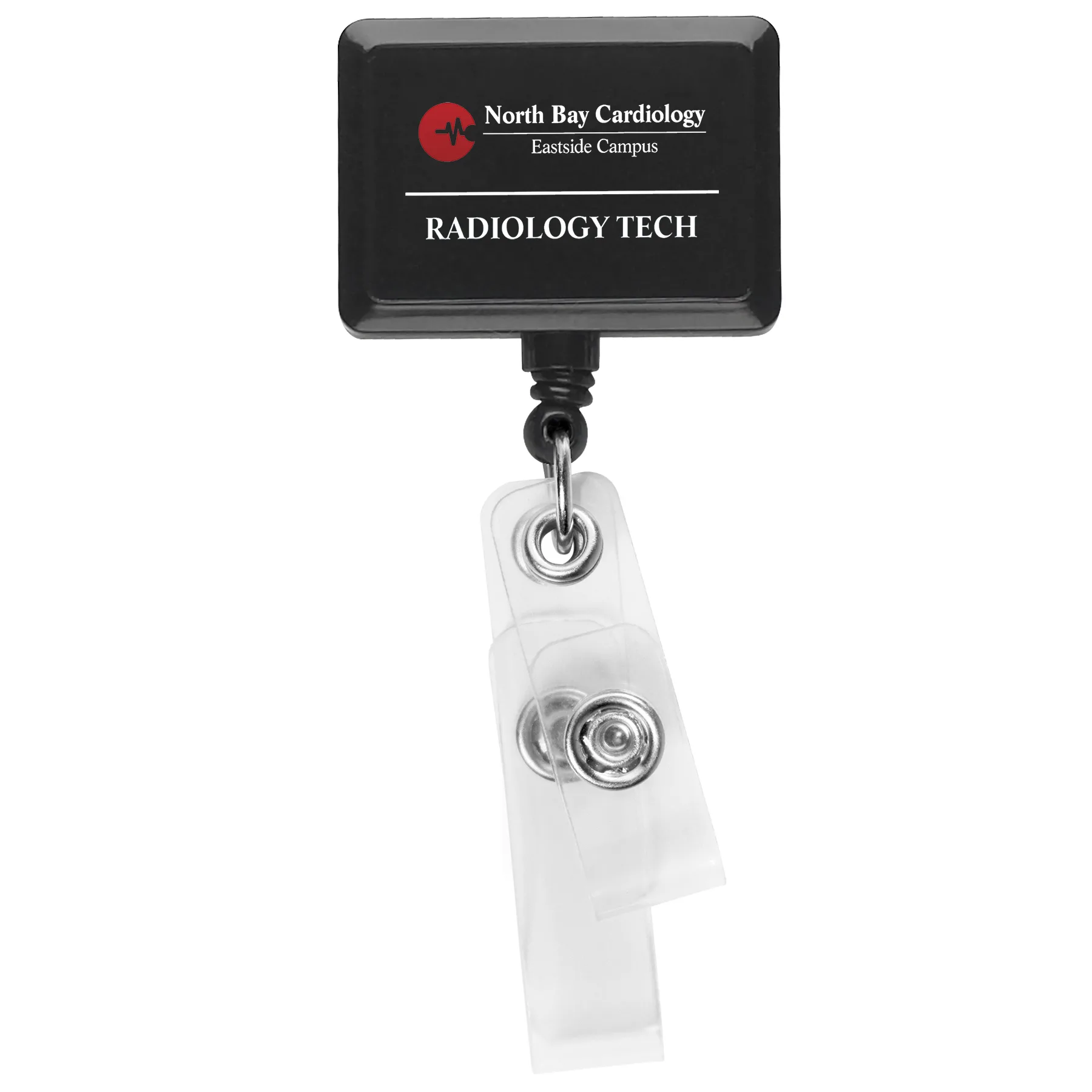 Anti-Microbial Rectangle 2 Strap Retractable Badge Reel view 3