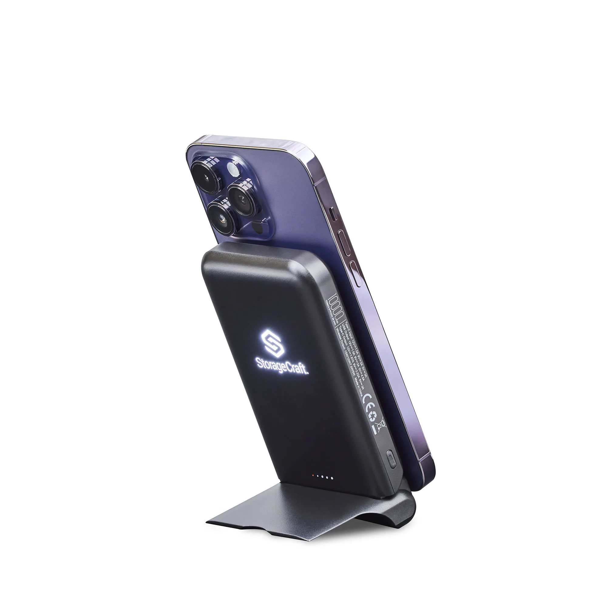 Elara, 10,000 mAh MagSafe Light-Up Power Bank with Folding Stand
