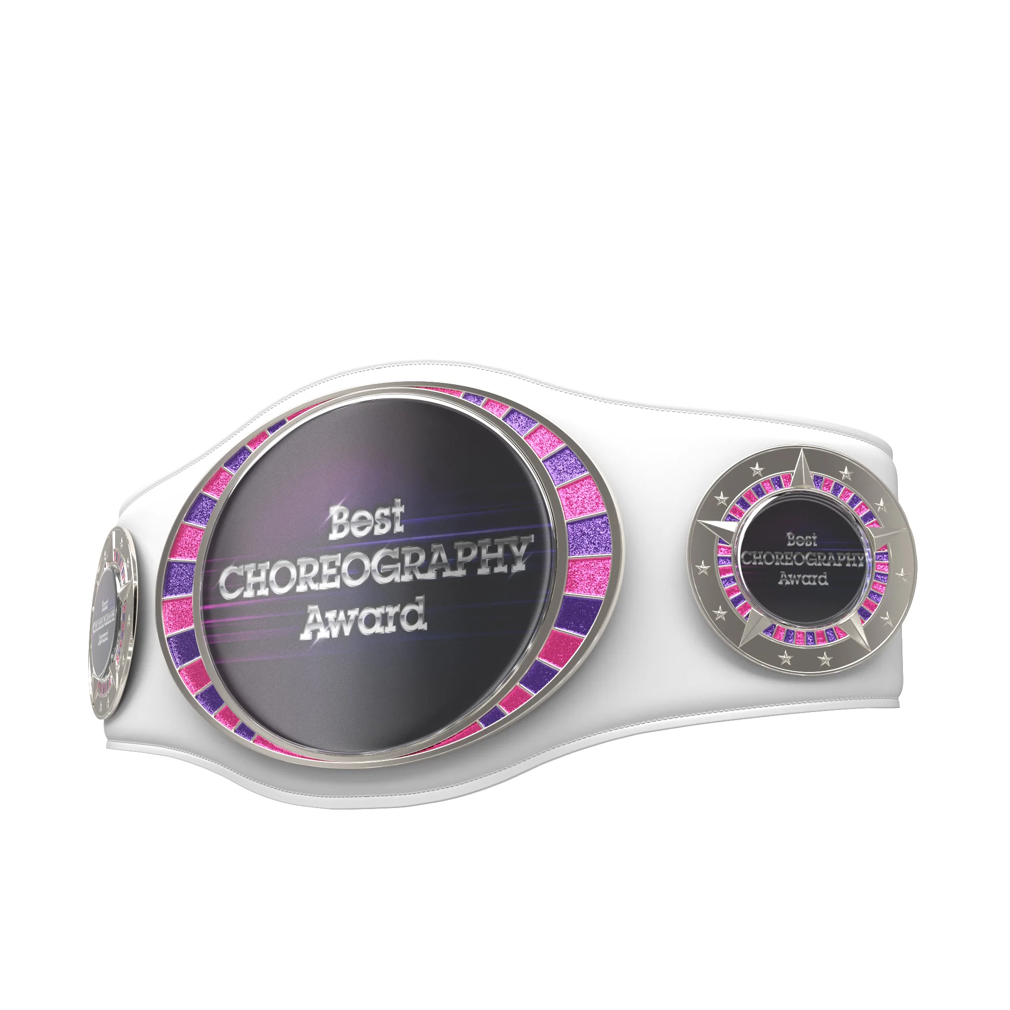 Vibraprint® Juniors Championship Belt in White