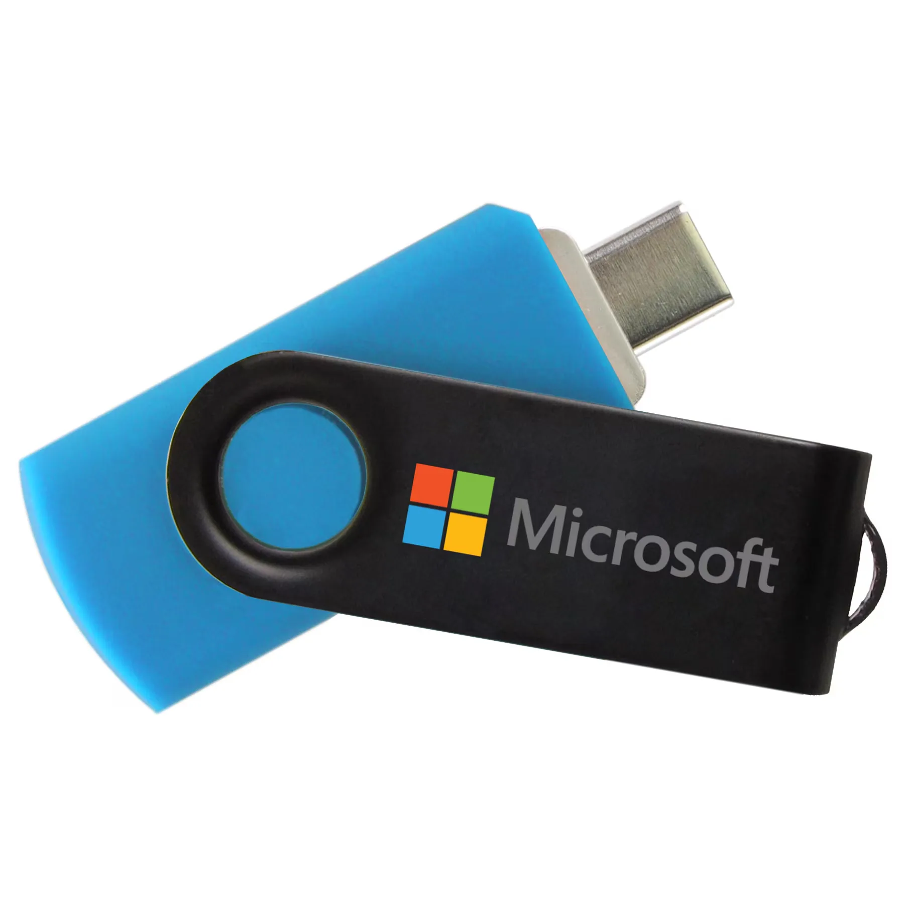iClick® Type-C Black Swivel USB Flash Drive 8GB