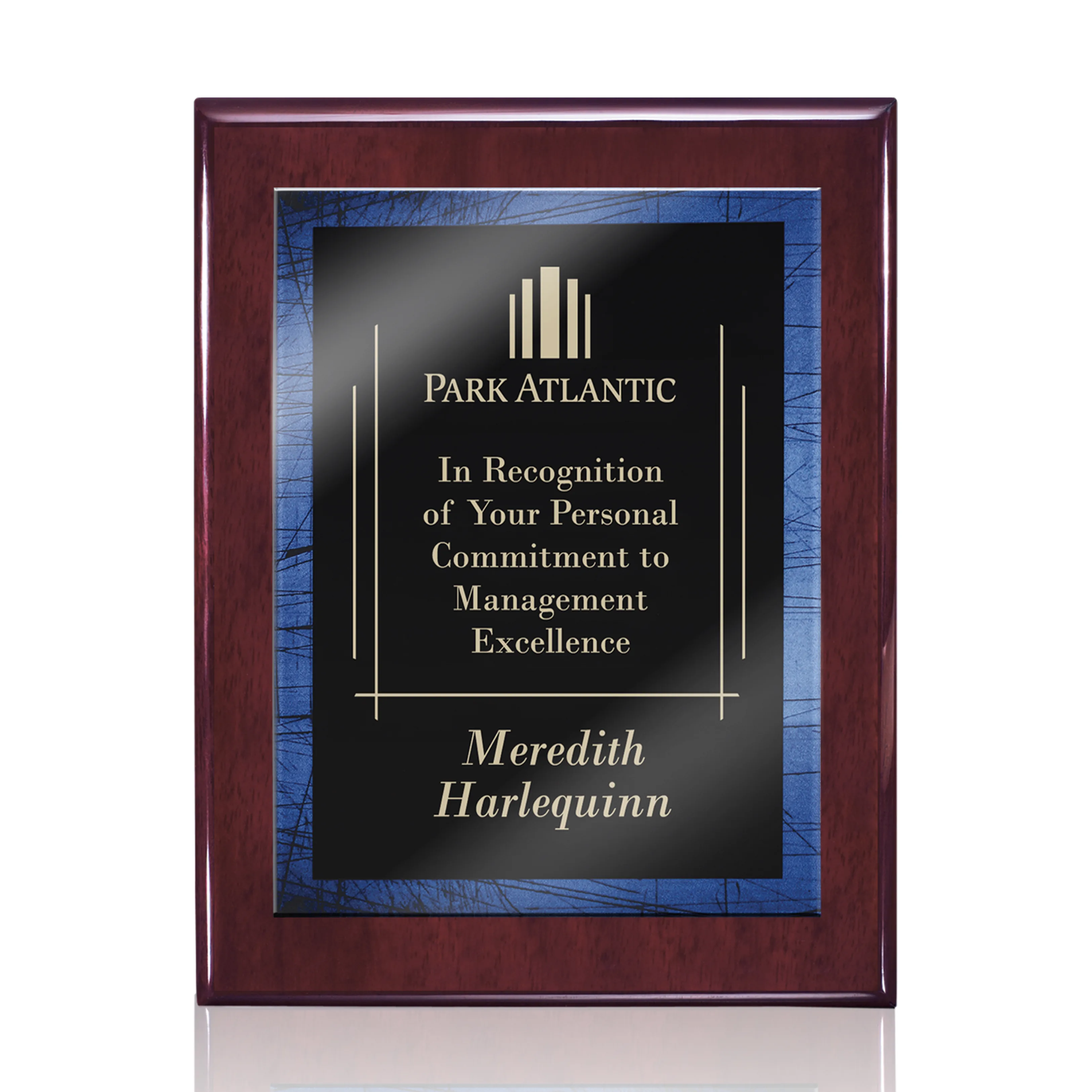 Oakleigh/Caprice Plaque - Rosewood Finish — Oakleigh/Caprice Plaque - Rosewood Finish