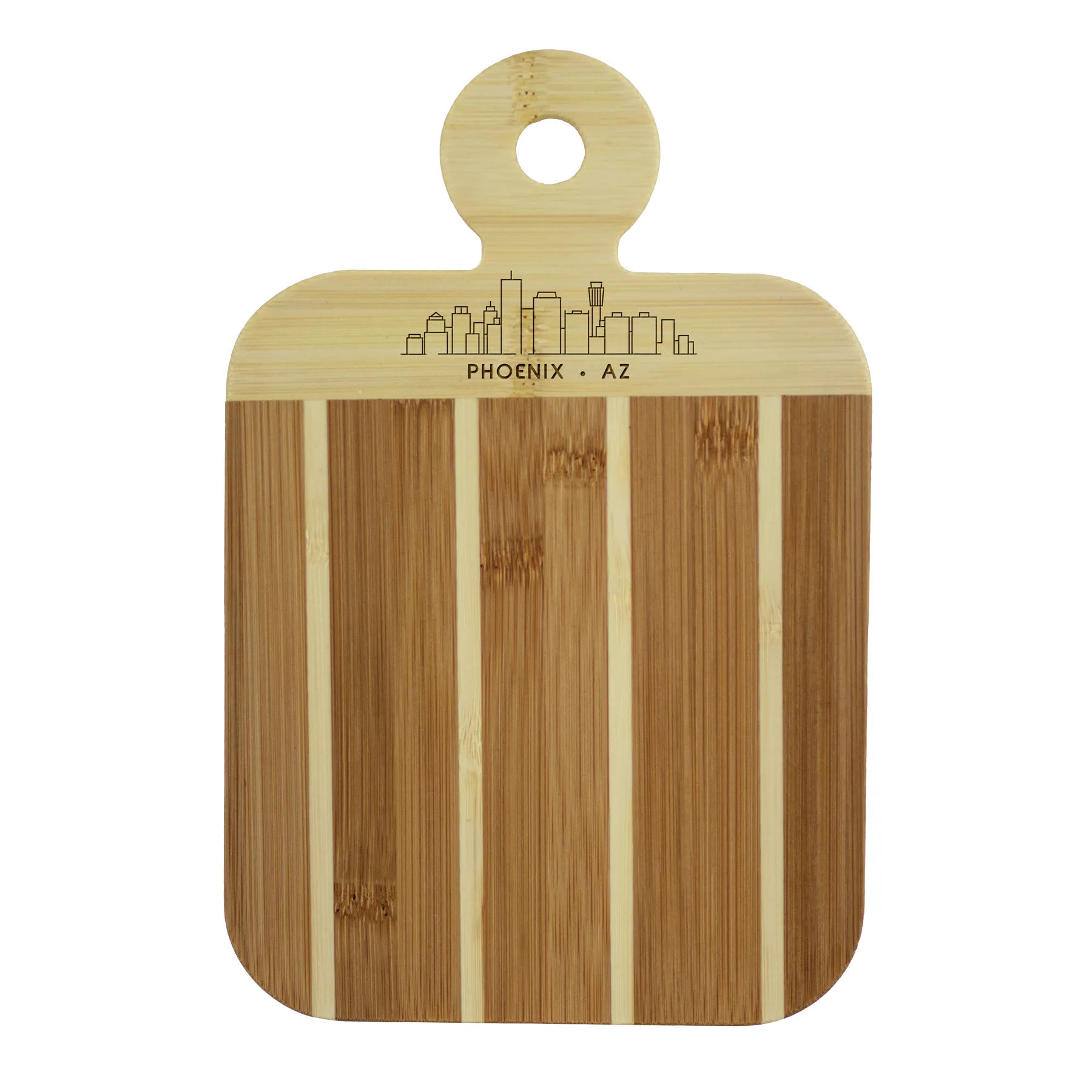 Striped Paddle Phoenix City Skyline Board