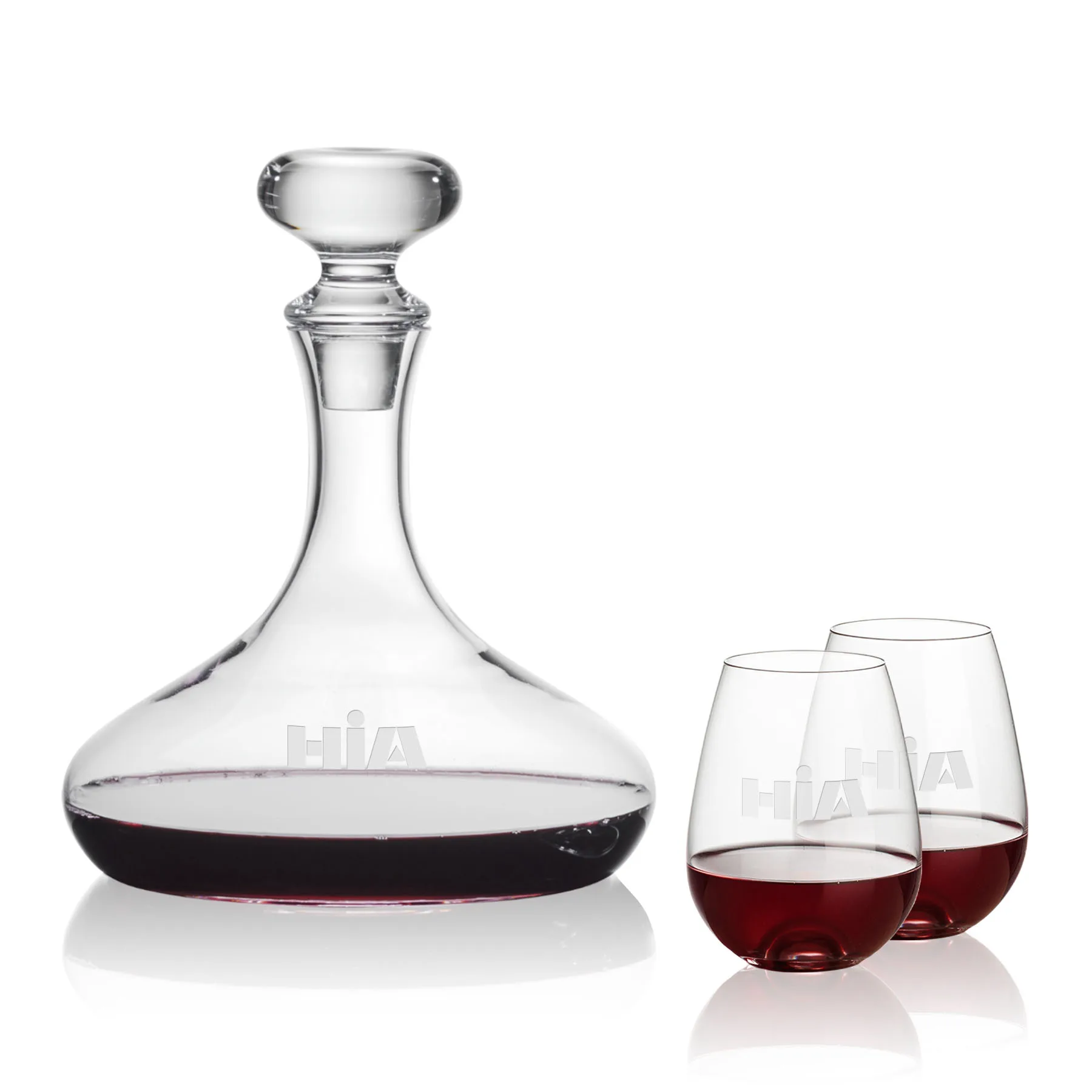 Decanter & 2 Stemless