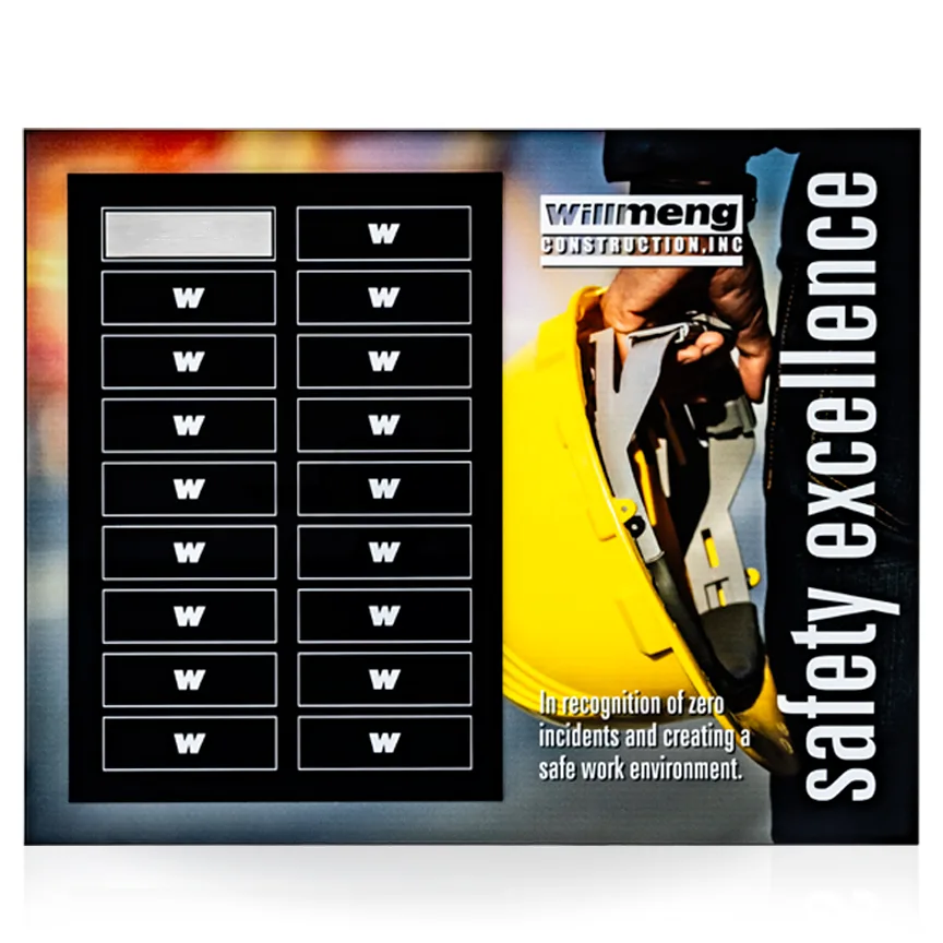 Radiant Perpetual Award Plaque - 12x15, Horizontal view 2