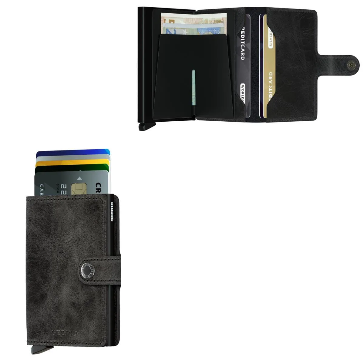 Secrid Miniwallet Vintage Leather - Black