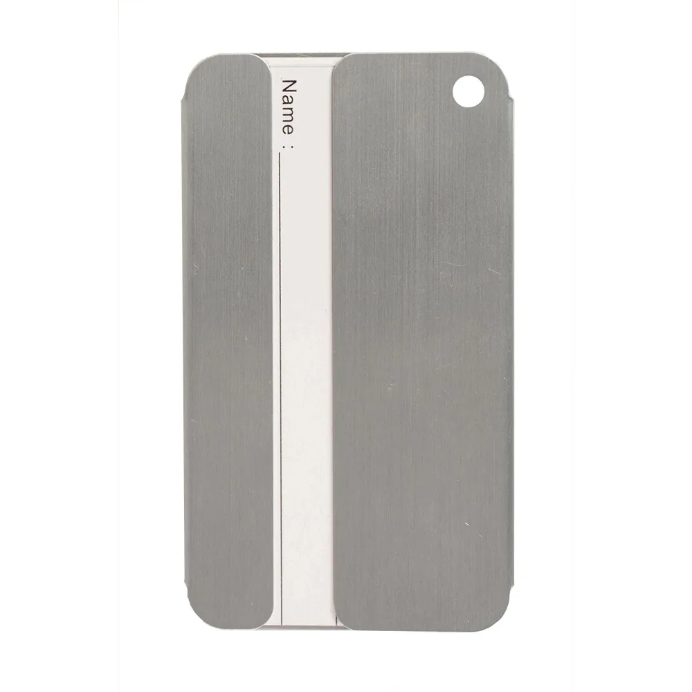 Texture Tone® Aluminum Rectangle Luggage Tag view 2