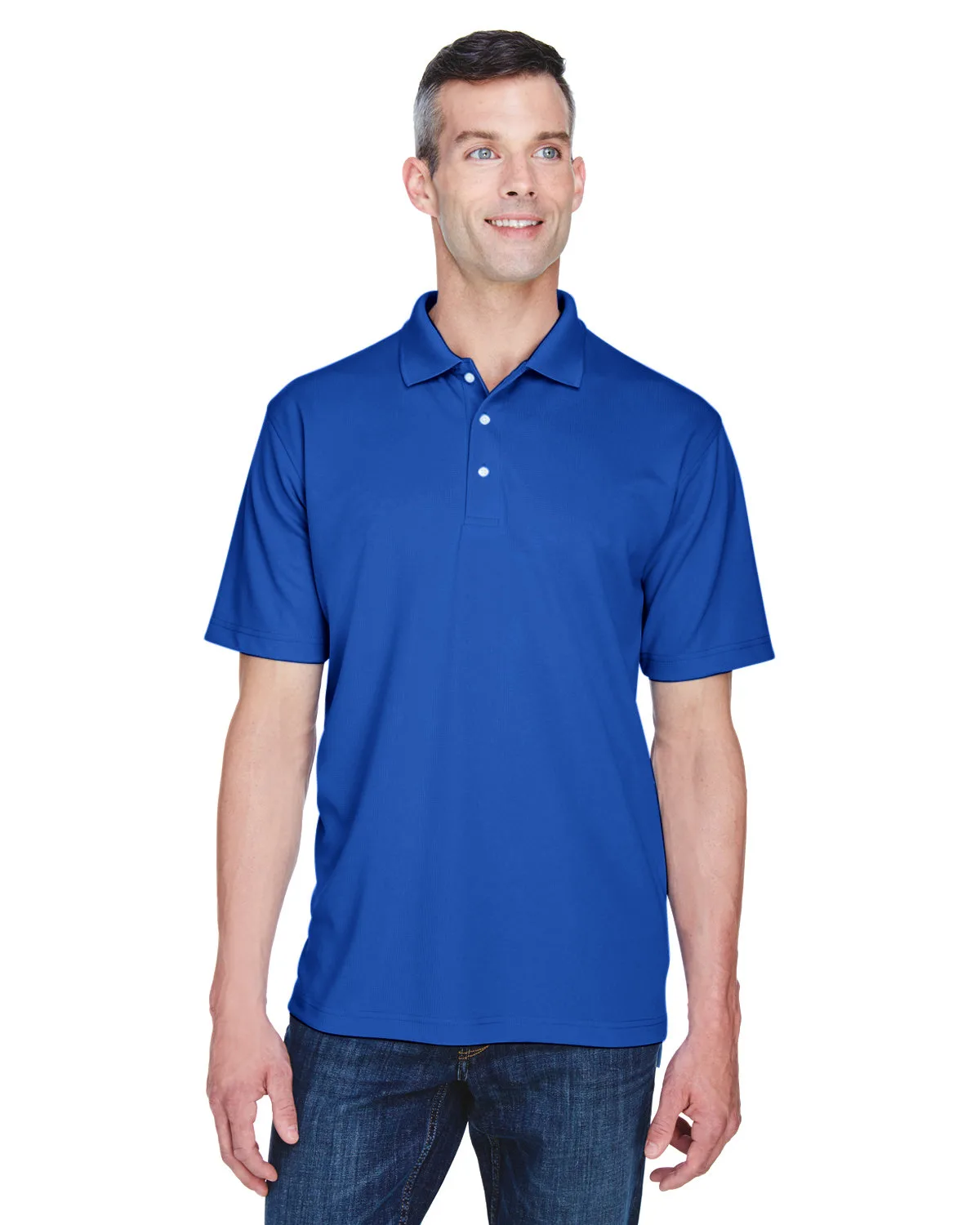 ULTRACLUB Men's Cool & Dry Stain-Release Performance Polo view 4