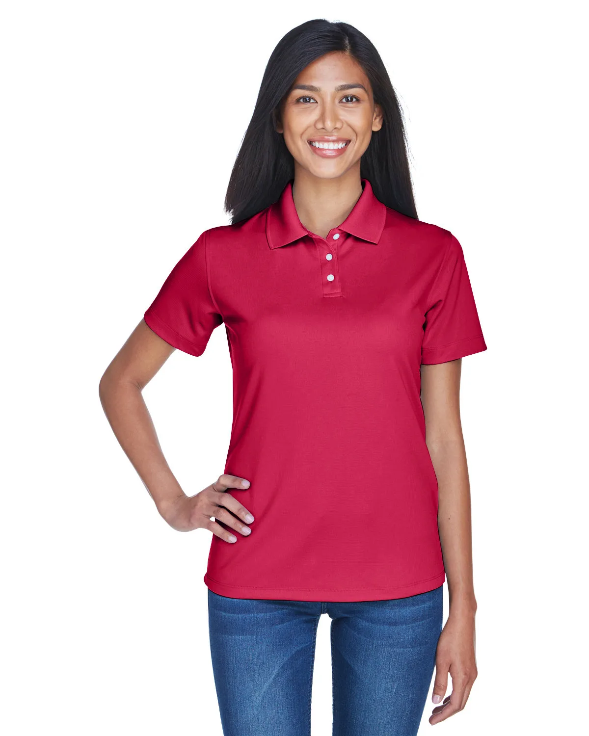 ULTRACLUB Ladies' Cool & Dry Stain-Release Performance Polo view 2