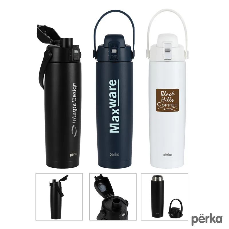 Perka Lenker 20 oz. Double Wall, Recycled Stainless Steel Water Bottle