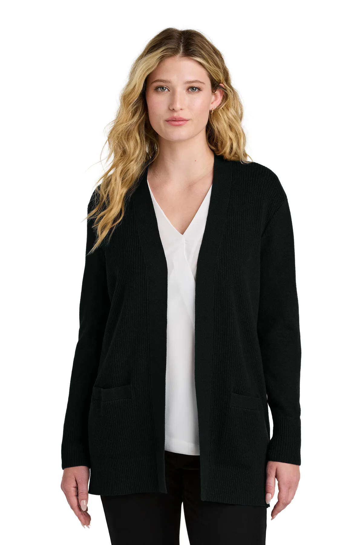 Port Authority® Women's Easy Care Open-Front Cardigan Sweater view 2